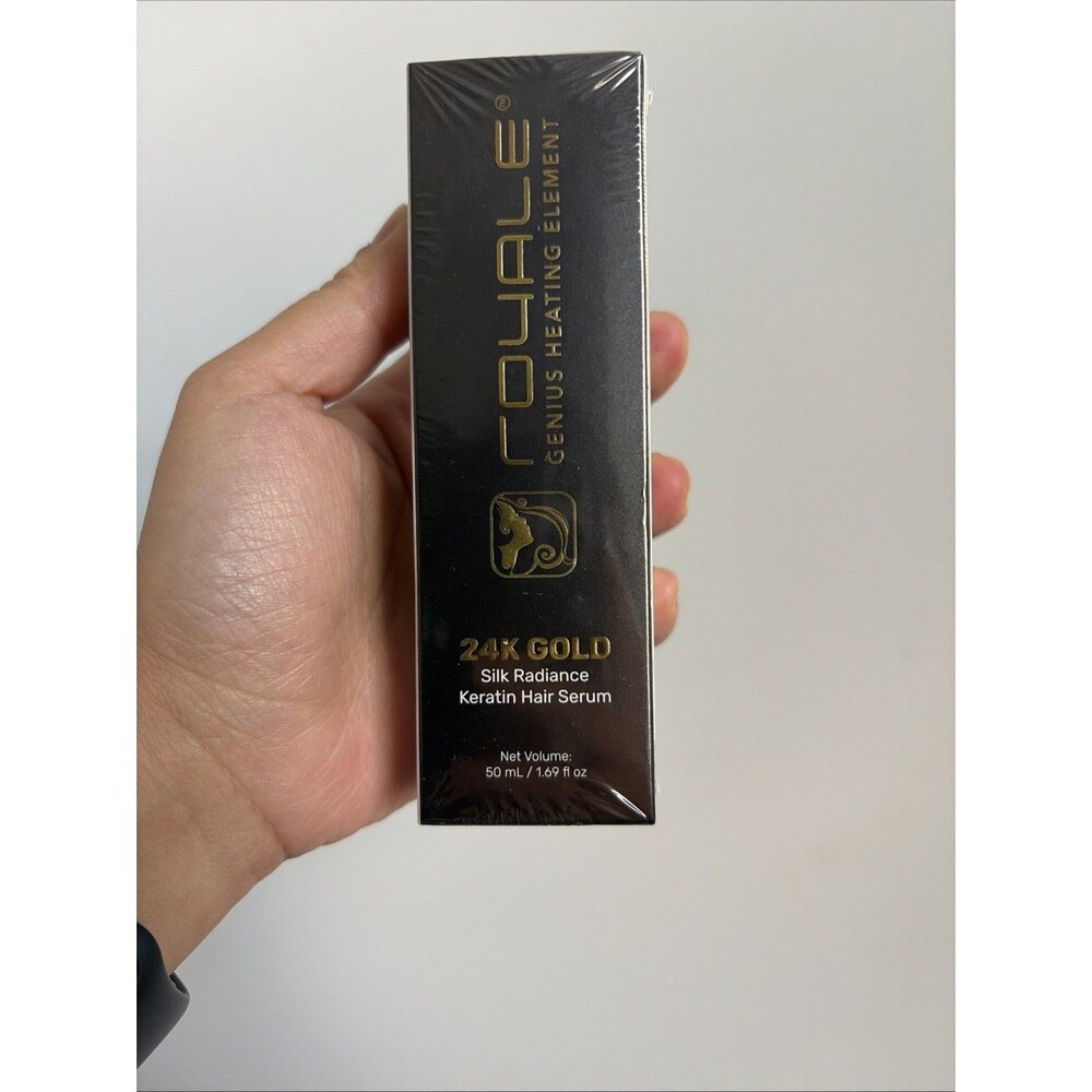 Royale Genius Heating Element 24K Gold Silk Radiance Keratin Hair Serum 1.69 oz